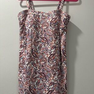 Lands' End Paisley Mini Dress/Swim Cover Up